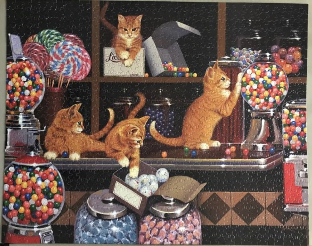Candy Store Cats*- 392, 5/3/23-SOLD - White Mountain puzzle collectible - Main Image 2