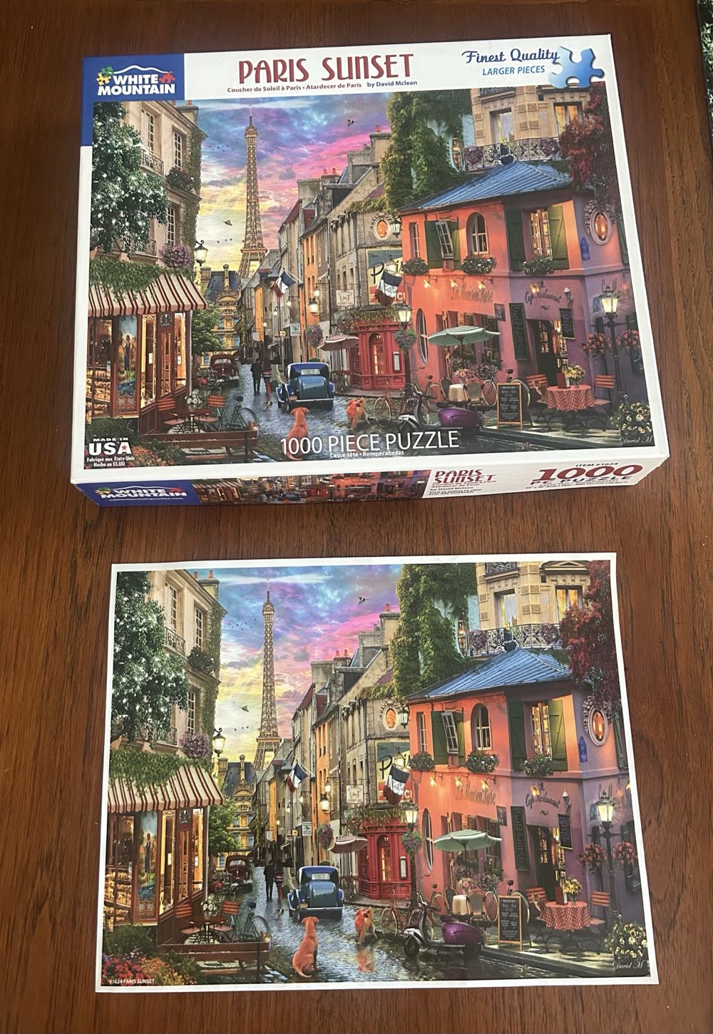 Paris Sunset - White Mountain puzzle collectible [Barcode 724819264414] - Main Image 4