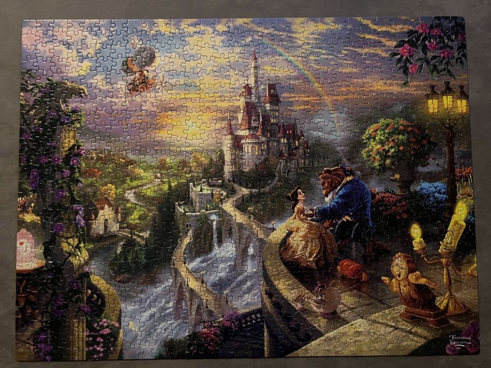 Thomas Kincaid - Beauty And The Beast Falling In Love - Ceaco 🇺🇸 puzzle collectible [Barcode 021081290333] - Main Image 2