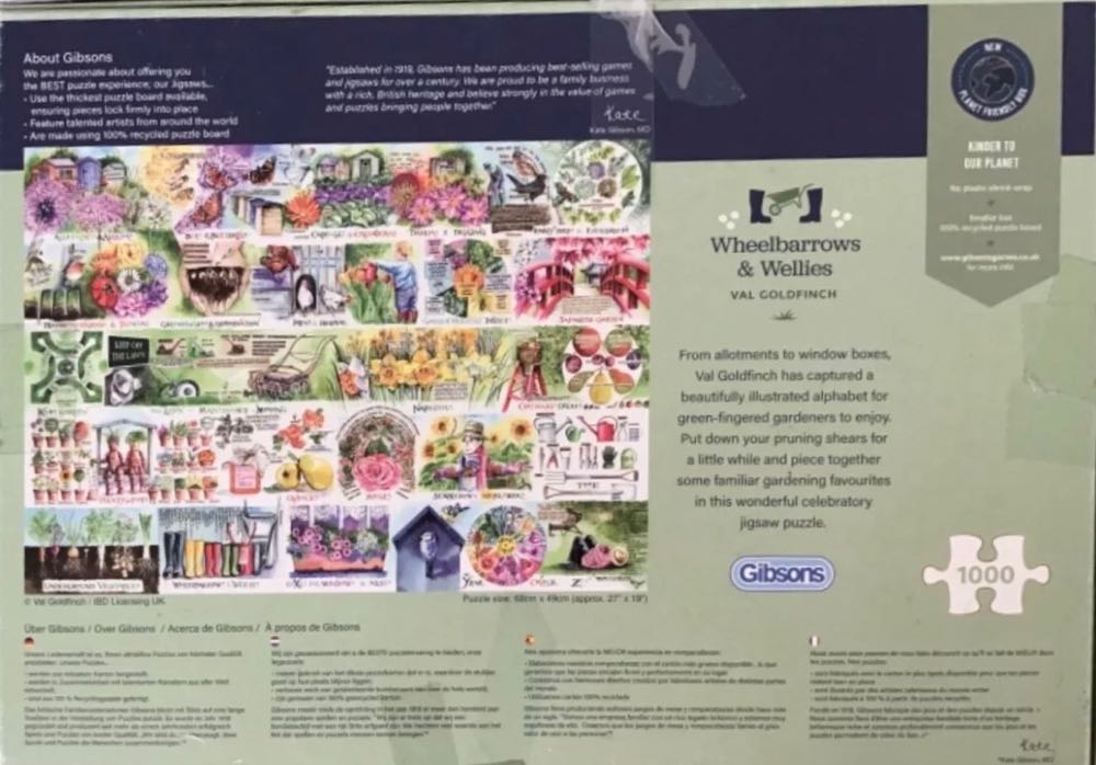 Wheelbarrows & Wellies - Gibsons puzzle collectible [Barcode 5012269071061] - Main Image 2