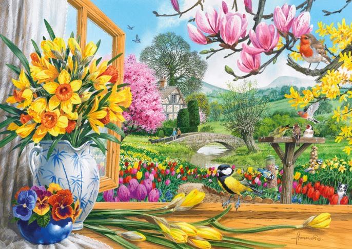 Springtime Splendour - Gibsons puzzle collectible [Barcode 5012269030440] - Main Image 2