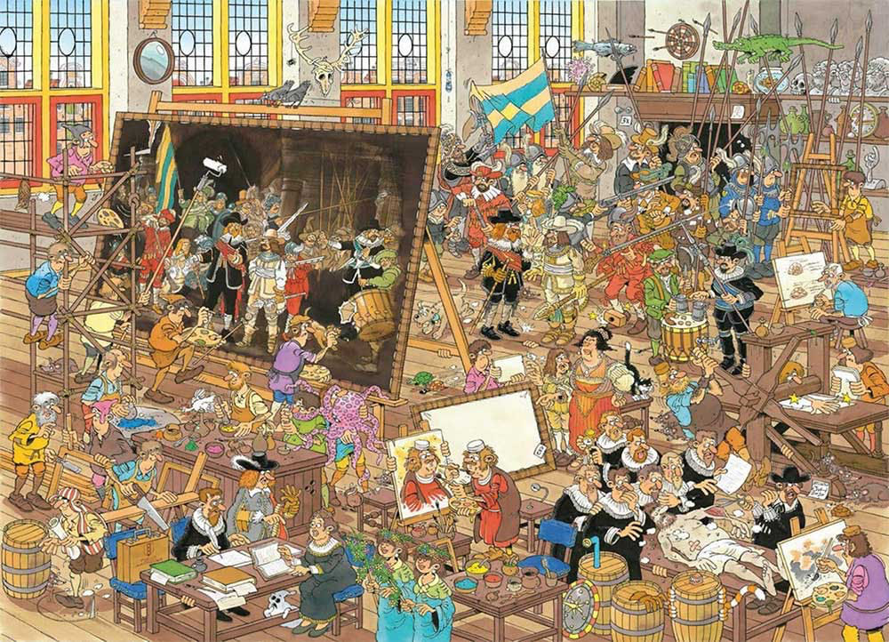 Rembrandt’s Studio | Gallery Of Curiosities - Jumbo puzzle collectible [Barcode 8710126200520] - Main Image 2