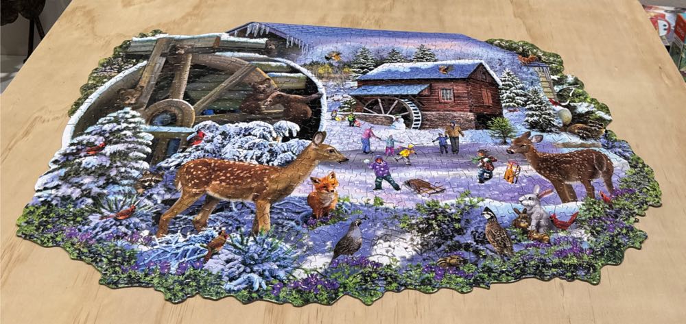Forest Friends By The Old Mill - Bits & Pieces puzzle collectible [Barcode 192949059833] - Main Image 2