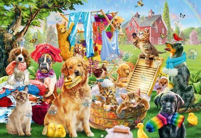Pets On Wash - Corner Piece puzzle collectible [Barcode 5052089301986] - Main Image 2