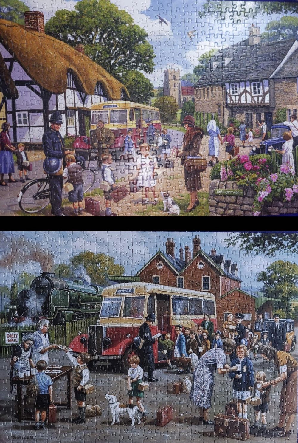 The Evacuees (verkocht) - Gibsons puzzle collectible [Barcode 5012269050561] - Main Image 3