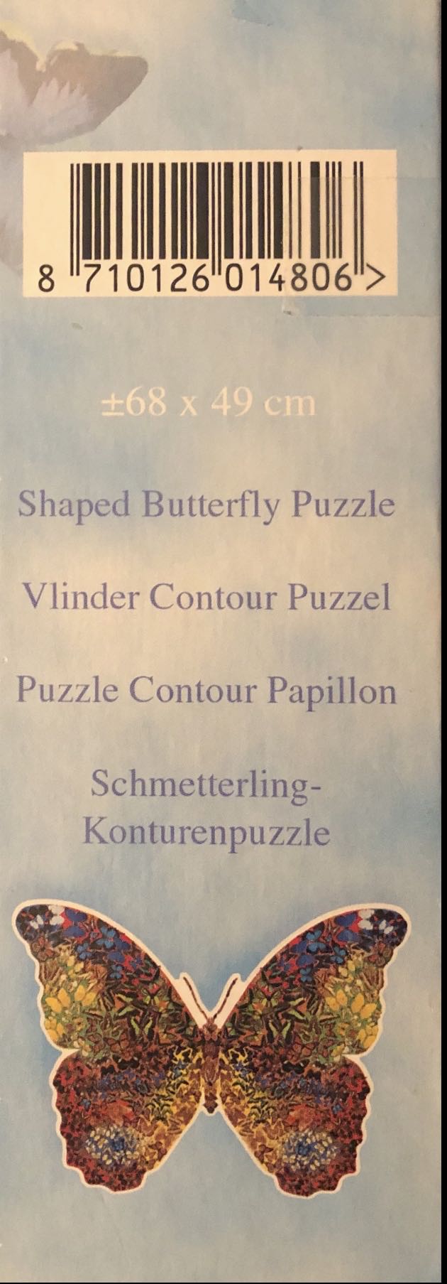 Vlinder Contour Puzzel.Butterfly - Jumbo puzzle collectible [Barcode 8710126014806] - Main Image 3