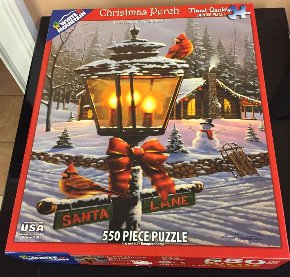 Christmas Perch - White Mountain puzzle collectible [Barcode 724819256693] - Main Image 1