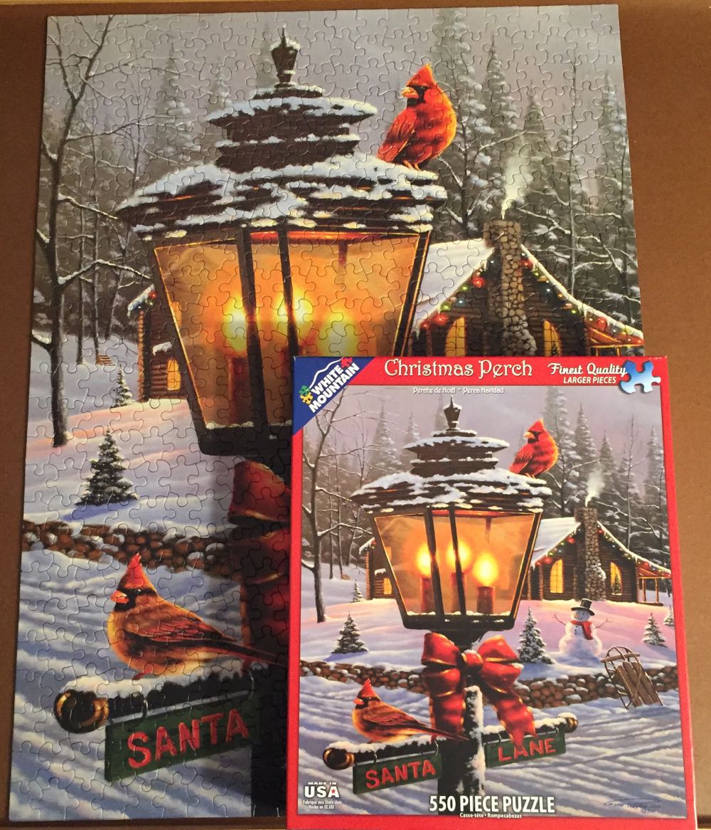 Christmas Perch - White Mountain puzzle collectible [Barcode 724819256693] - Main Image 3
