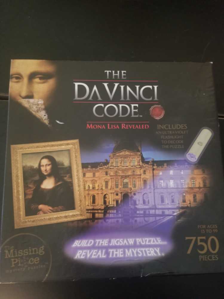 The Da Vinci Code Mona Lisa Revealed Mystery Piece Puzzle   puzzle collectible [Barcode 072348316099] - Main Image 1