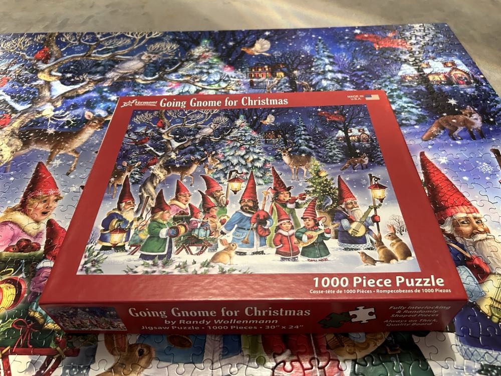 Going Gnome For Christmas - Vermont Christmas Company puzzle collectible [Barcode 819273022745] - Main Image 3