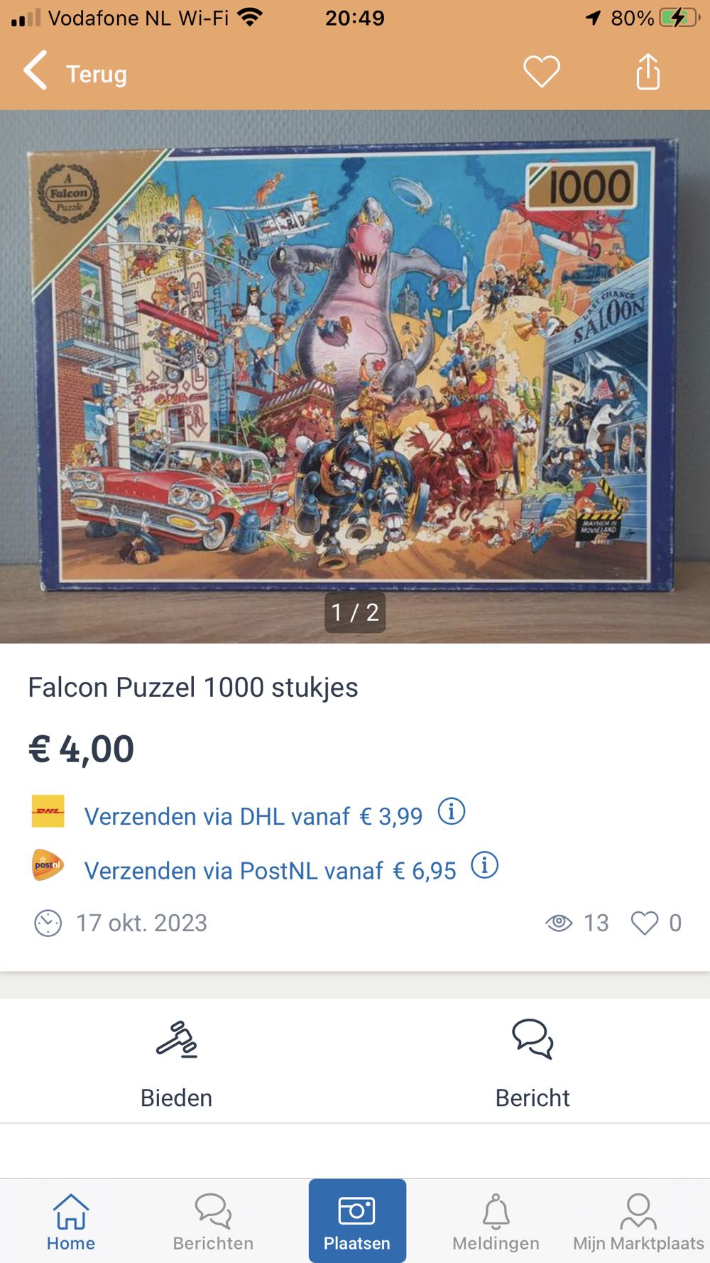 Mayhem In Movieland 🟦 - Falcon de luxe puzzle collectible [Barcode 5011145035593] - Main Image 2