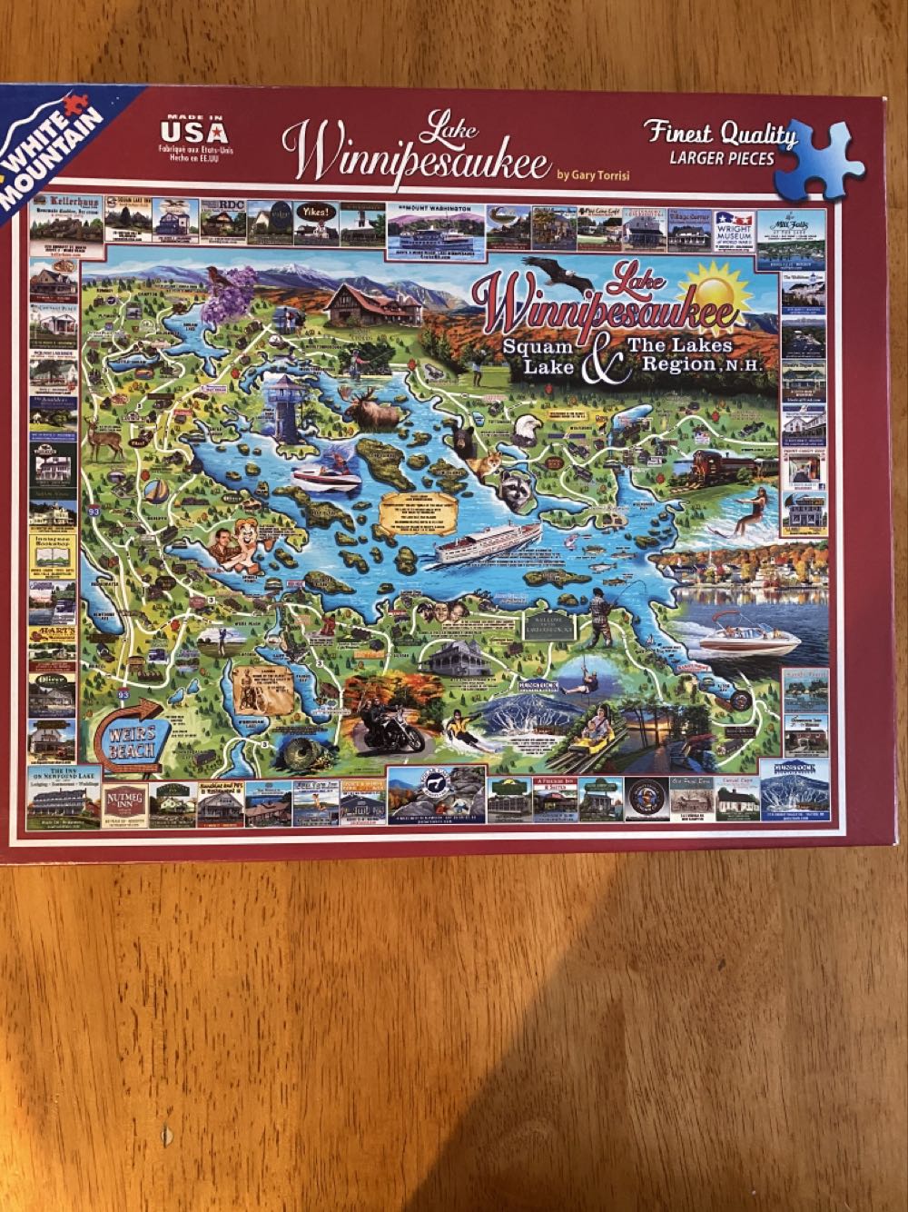 Lake Winnipesaukee-NIB - White Mountain Puzzles puzzle collectible [Barcode 724819259267] - Main Image 2
