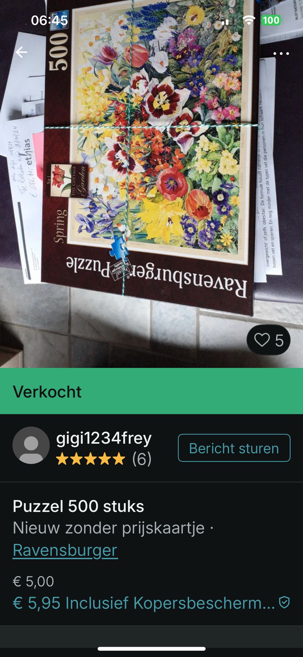 The Cottage Garden No. 1 Spring - Ravensburger puzzle collectible [Barcode 4005556146581] - Main Image 4