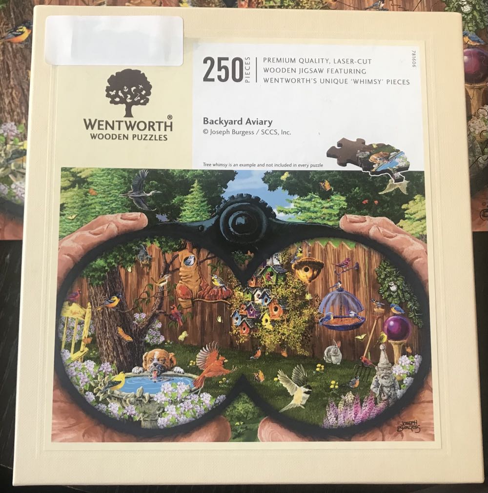 Backyard Aviary 🕊 🦅 ⛲️ 🌳 - Wentworth Wooden Puzzles 🇬🇧 puzzle collectible [Barcode 6050265317775] - Main Image 3