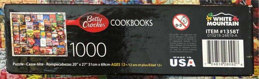 Betty Crocker COOKBOOKS - White Mountain Puzzles puzzle collectible [Barcode 724819260928] - Main Image 4