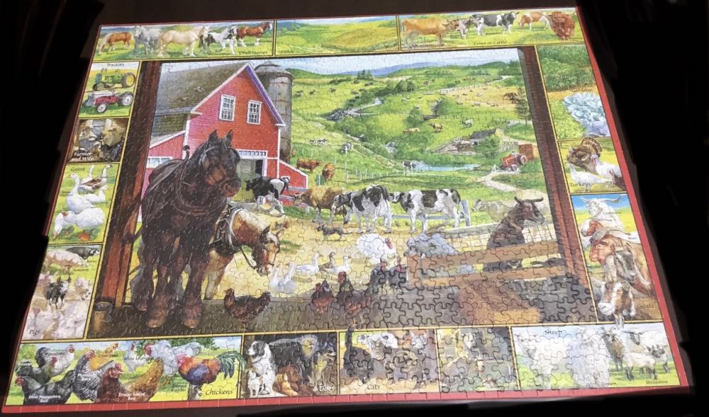 On The Farm - White Mountain Puzzles puzzle collectible [Barcode 724819251230] - Main Image 3