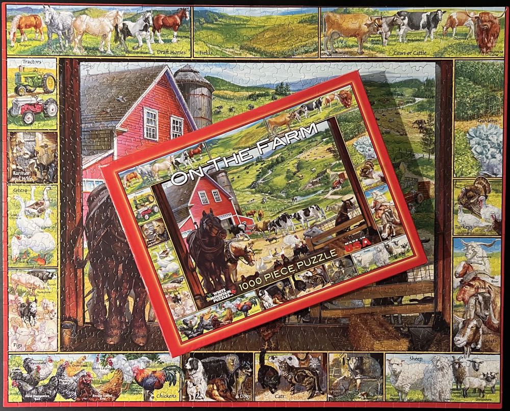On The Farm - White Mountain Puzzles puzzle collectible [Barcode 724819251230] - Main Image 4