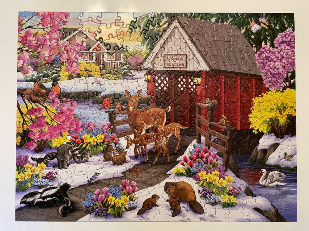 Little Red Bridge ❤️ - Bits And Pieces puzzle collectible [Barcode 192949037893] - Main Image 2