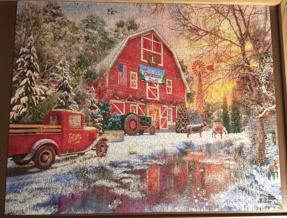 Christmas Tree Farm (NIB) NFT  - White Mountain puzzle collectible [Barcode 724819264988] - Main Image 2