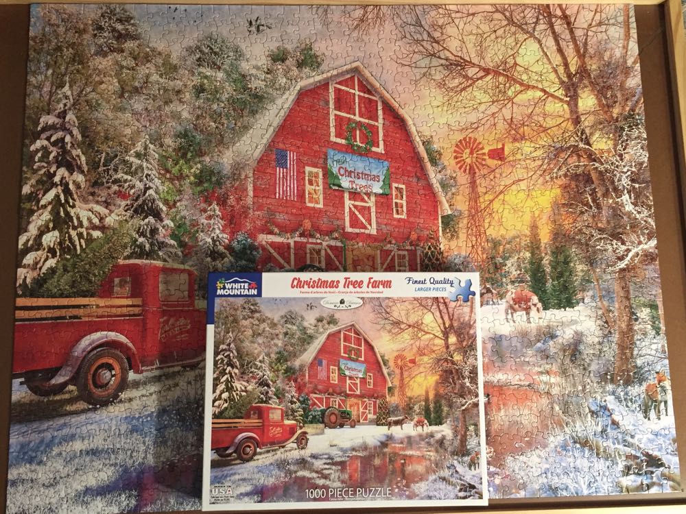 Christmas Tree Farm (NIB) NFT  - White Mountain puzzle collectible [Barcode 724819264988] - Main Image 3