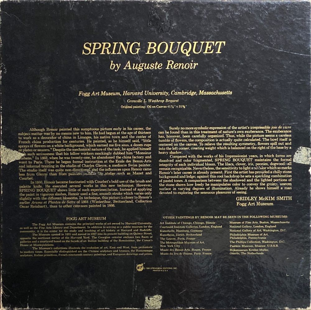 Spring Bouquet - Springbok puzzle collectible [Barcode 9780934967679] - Main Image 3