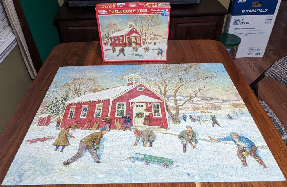 ZZ - The Olde Country School (SOLD) - White Mountain puzzle collectible [Barcode 724819253784] - Main Image 3