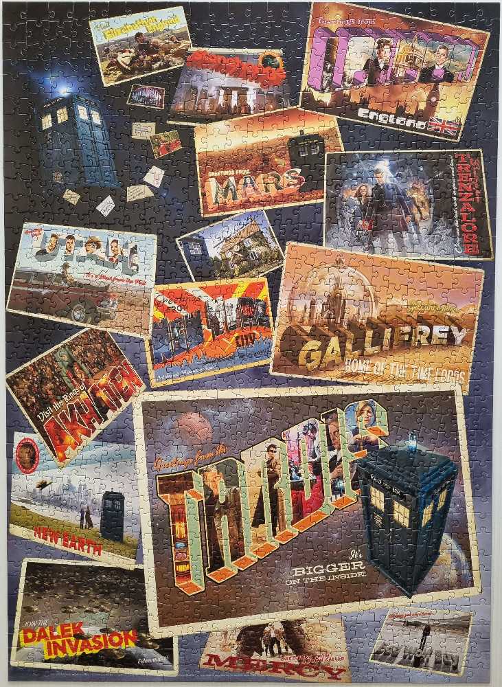 Doctor Who - Postcards From The Edge Of Space And Time - Cobble Hill puzzle collectible [Barcode 625012802284] - Main Image 2