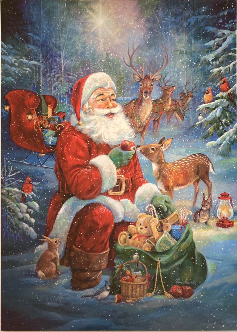 Santa’s Woodland Friends- Available - Bits And Pieces puzzle collectible [Barcode 704812111441] - Main Image 1