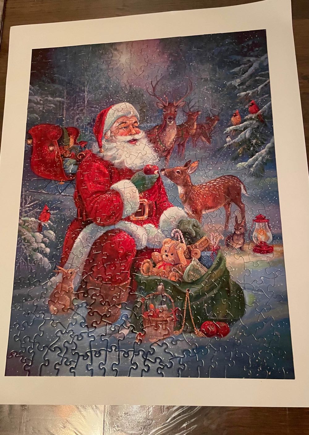 Santa’s Woodland Friends- Available - Bits And Pieces puzzle collectible [Barcode 704812111441] - Main Image 3