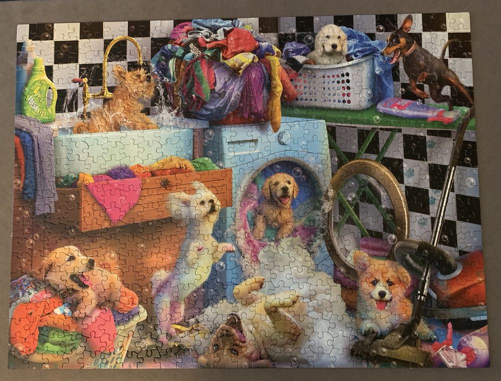 Paws Gone Wild - Wild Wash Days( Traded) - Ceaco puzzle collectible [Barcode 021081232371] - Main Image 2