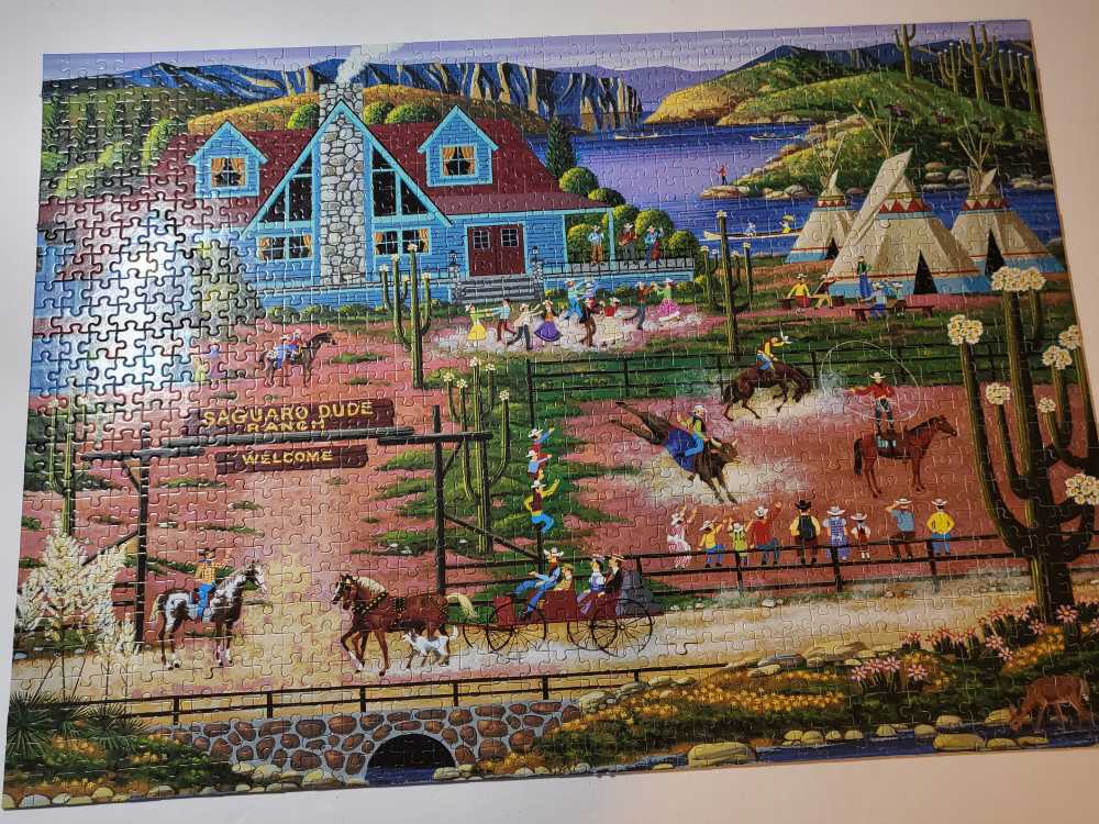 Saguaro Dude Ranch - Hometown Collection puzzle collectible [Barcode 072348092009] - Main Image 2