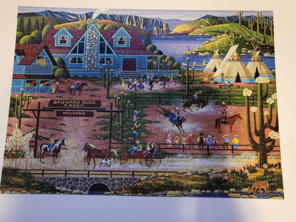 Saguaro Dude Ranch - Hometown Collection puzzle collectible [Barcode 072348092009] - Main Image 3