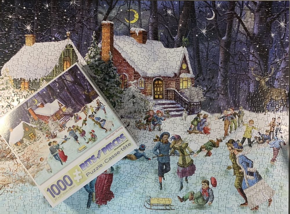 Moonlight Skating - Bits And Pieces puzzle collectible [Barcode 192949043573] - Main Image 3