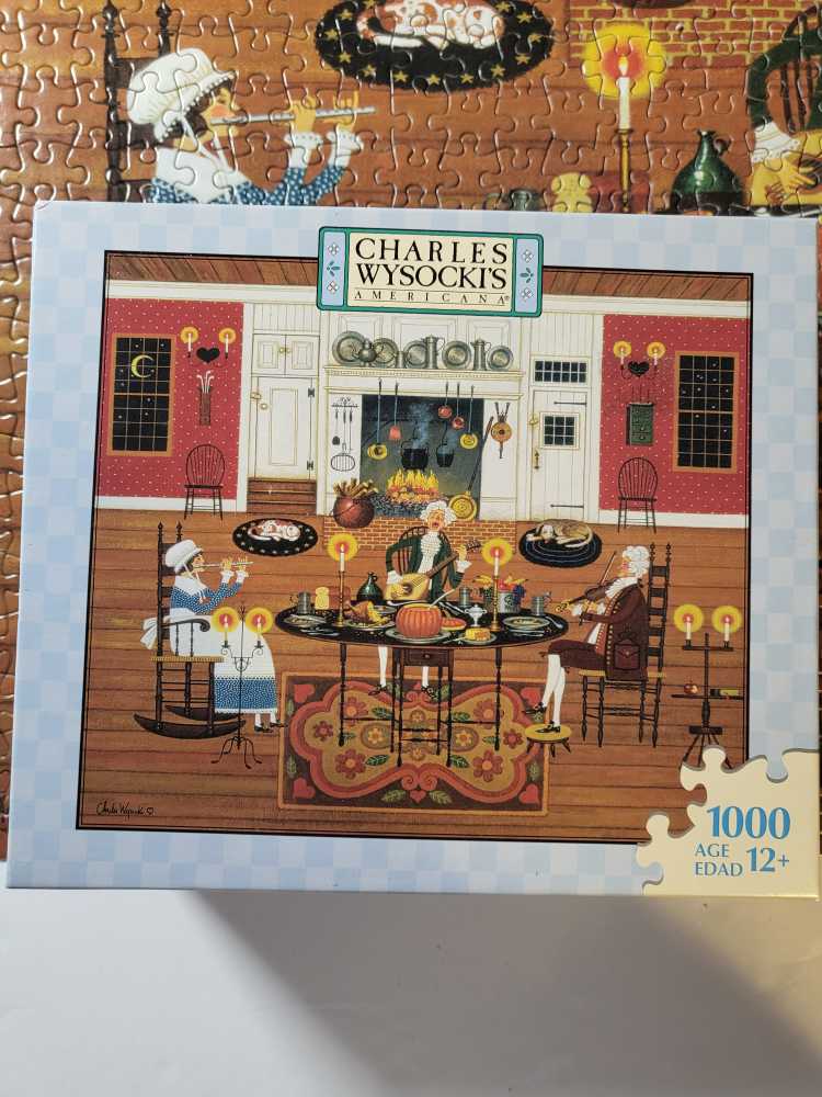 Thanksgiving Dinner Music - Milton Bradley puzzle collectible [Barcode 032244046797] - Main Image 2