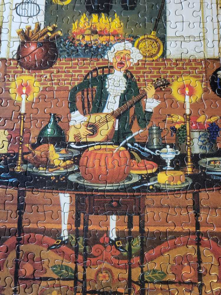 Thanksgiving Dinner Music - Milton Bradley puzzle collectible [Barcode 032244046797] - Main Image 3