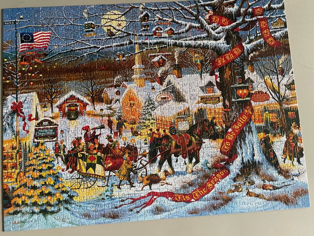 Charles Wysocki Small Town Christmas - Buffalo puzzle collectible - Main Image 2