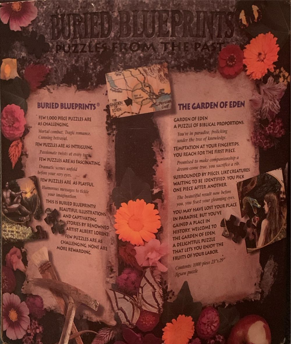 Buried Blueprints The Garden Of Eden - Bepuzzled puzzle collectible [Barcode 023332400096] - Main Image 3