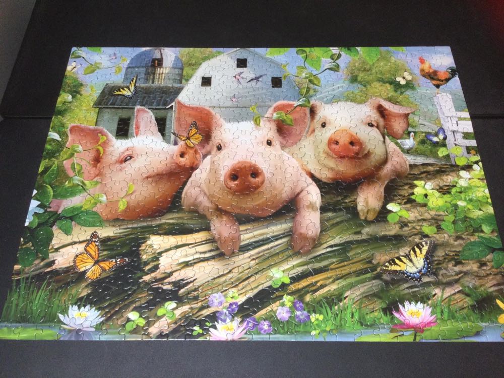 Three Little Pigs (Traveller) - White Mountain Puzzles, Inc. puzzle collectible [Barcode 724819254422] - Main Image 2