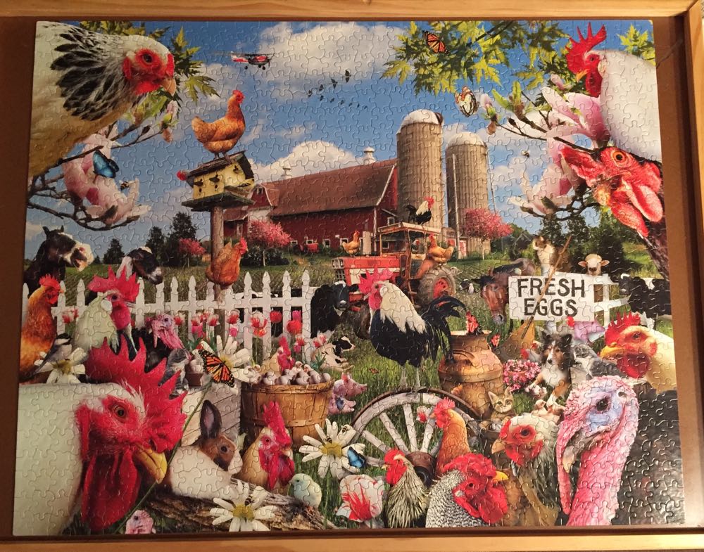 Spring Chickens-NIB-CKH - White Mountain puzzle collectible [Barcode 724819252664] - Main Image 2