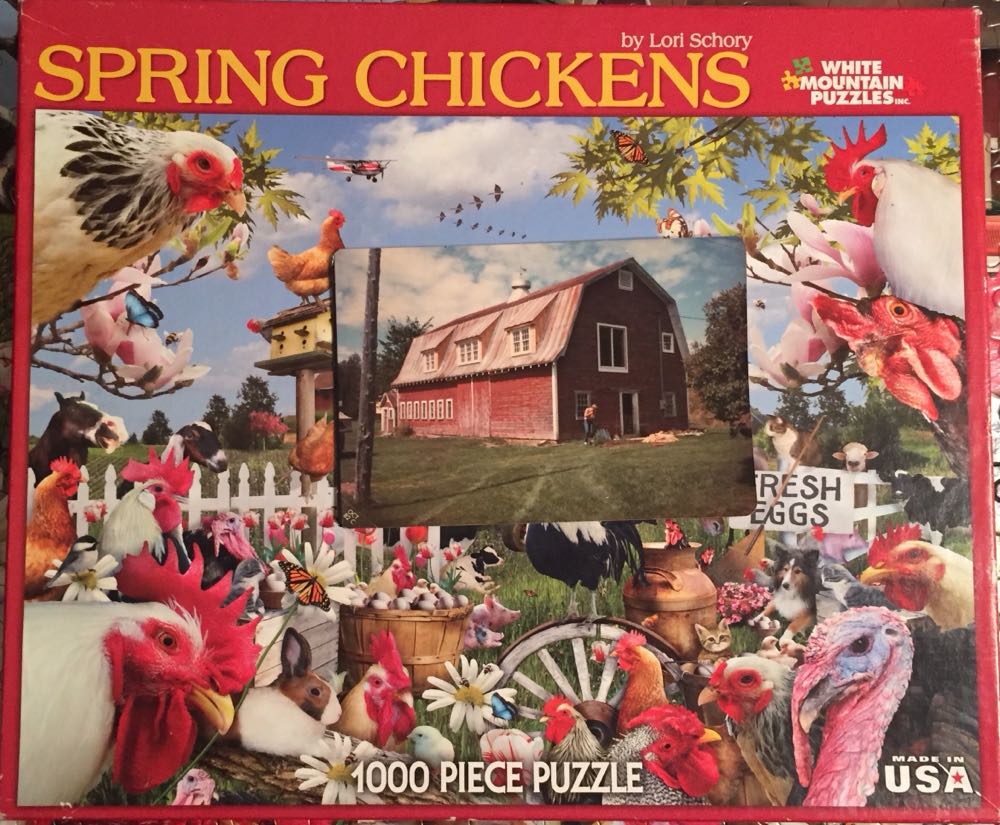 Spring Chickens-NIB-CKH - White Mountain puzzle collectible [Barcode 724819252664] - Main Image 4
