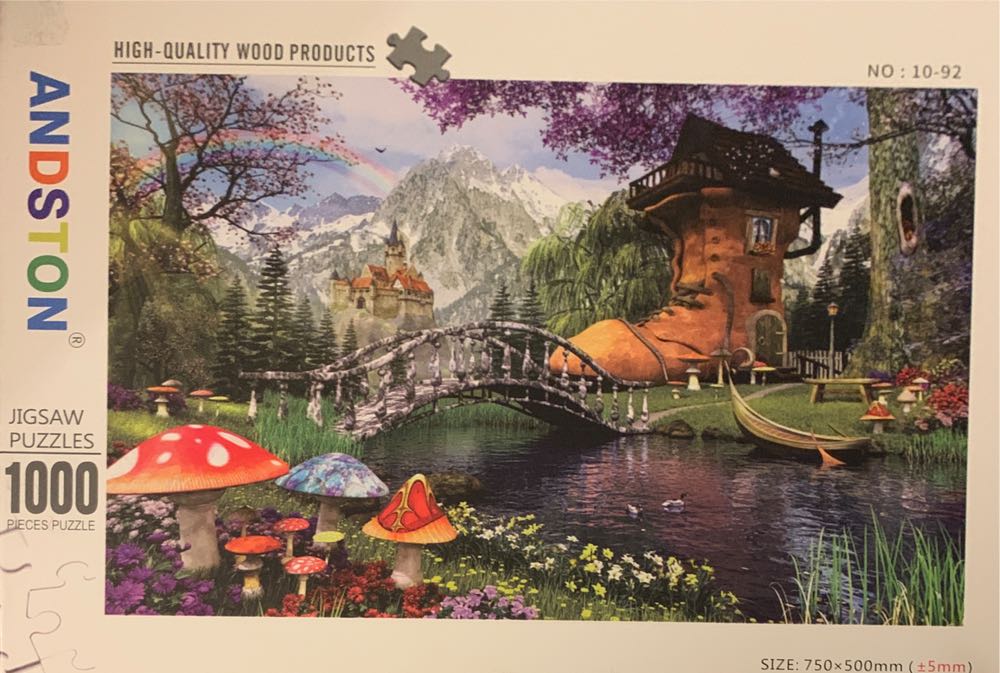 J.charles Covered Bridge Picnic Table 550 Piece Jigsaw New