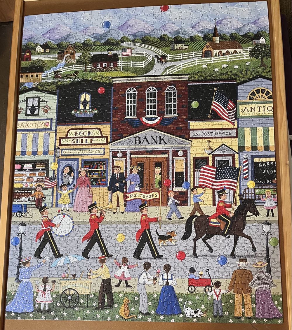 Home Town Parade**- 476, 9/22/23-SOLD - White Mountain Puzzles puzzle collectible [Barcode 724819254101] - Main Image 2