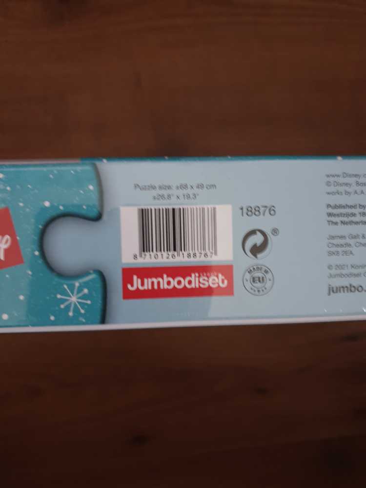 Disney Christmas - Jumbo puzzle collectible [Barcode 8710126188767] - Main Image 2