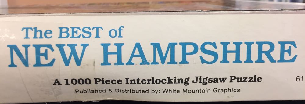 The Best of New Hampshire/Sell/Verified - White Mountain Graphics puzzle collectible [Barcode 724819246915] - Main Image 2