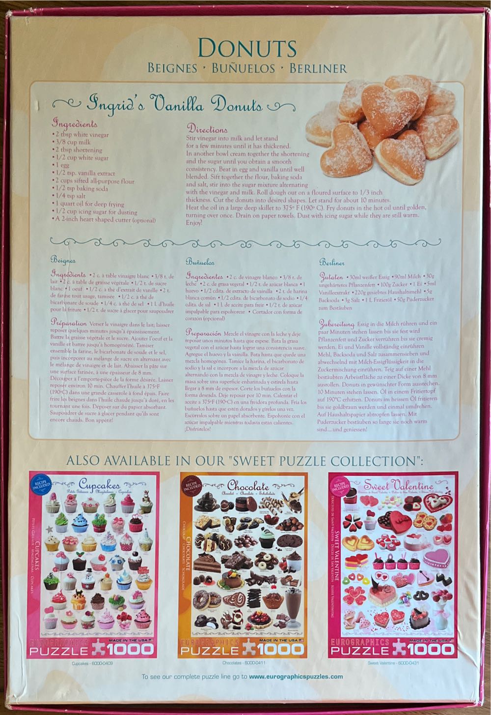 Eurographics: Donuts - EuroGraphics puzzle collectible [Barcode 628136604307] - Main Image 2