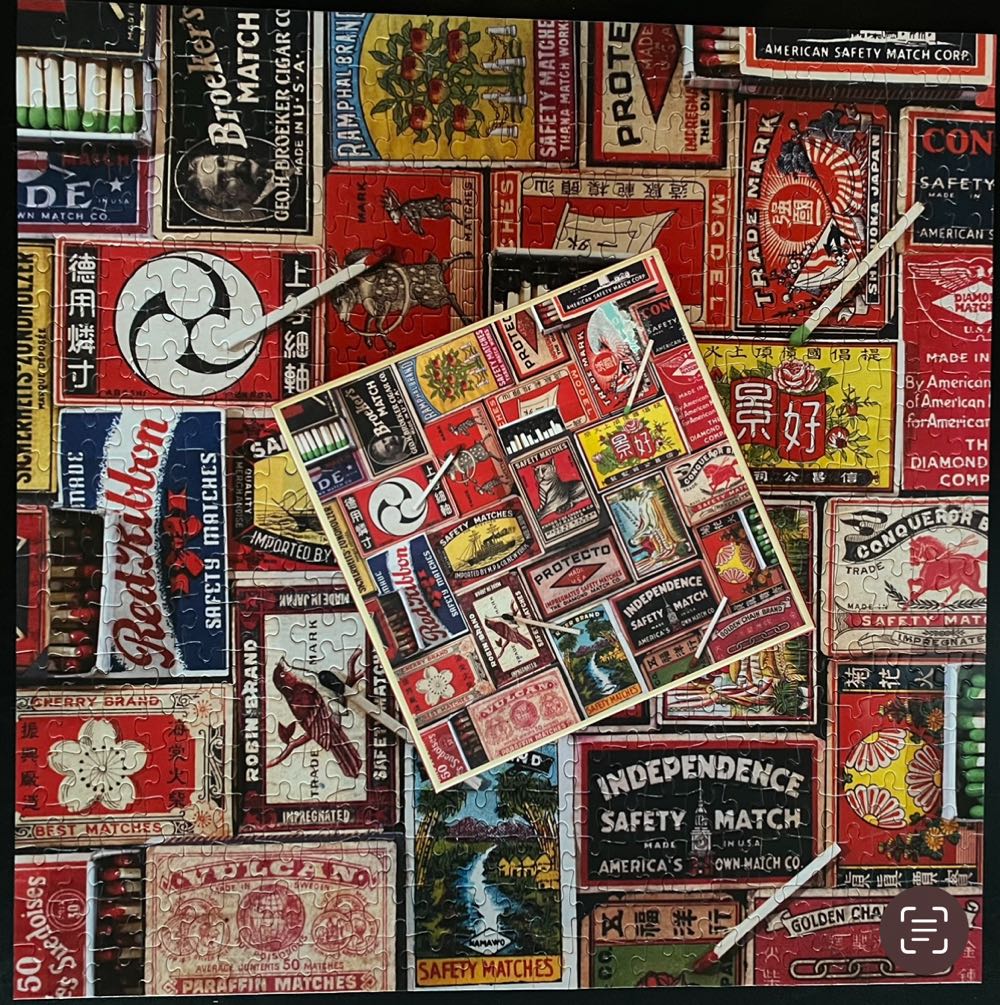 Vintage Matchboxes - 244, 8/29/22 - Galison puzzle collectible - Main Image 4