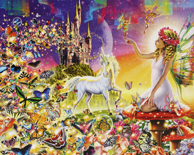 Fairy & Unicorn - Corner Piece puzzle collectible [Barcode 5052089269323] - Main Image 2