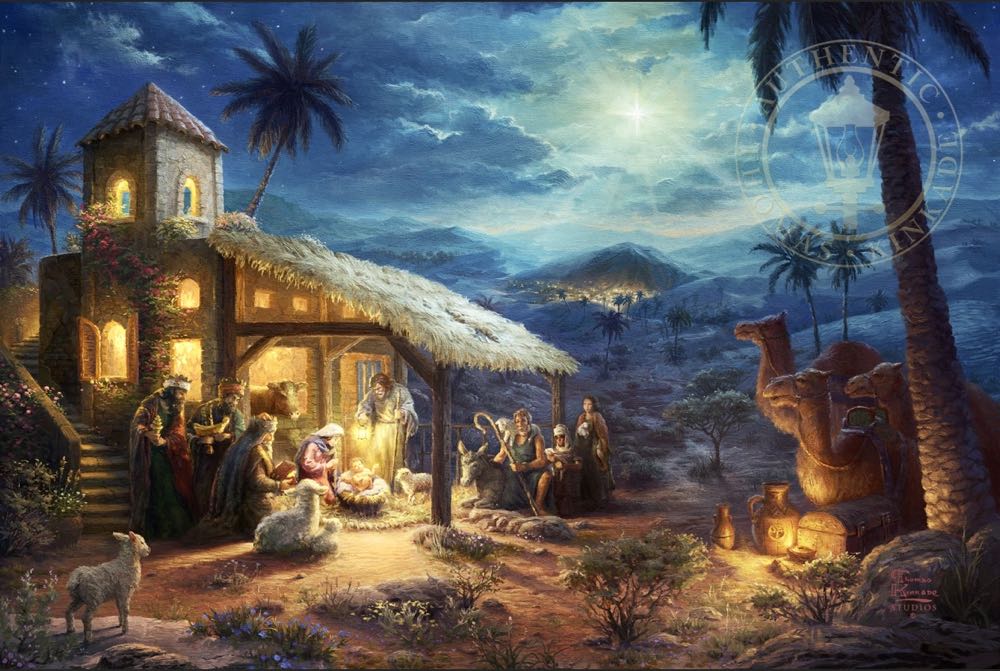 Thomas Kinkade : The Nativity 🆕 - Ceaco puzzle collectible - Main Image 2