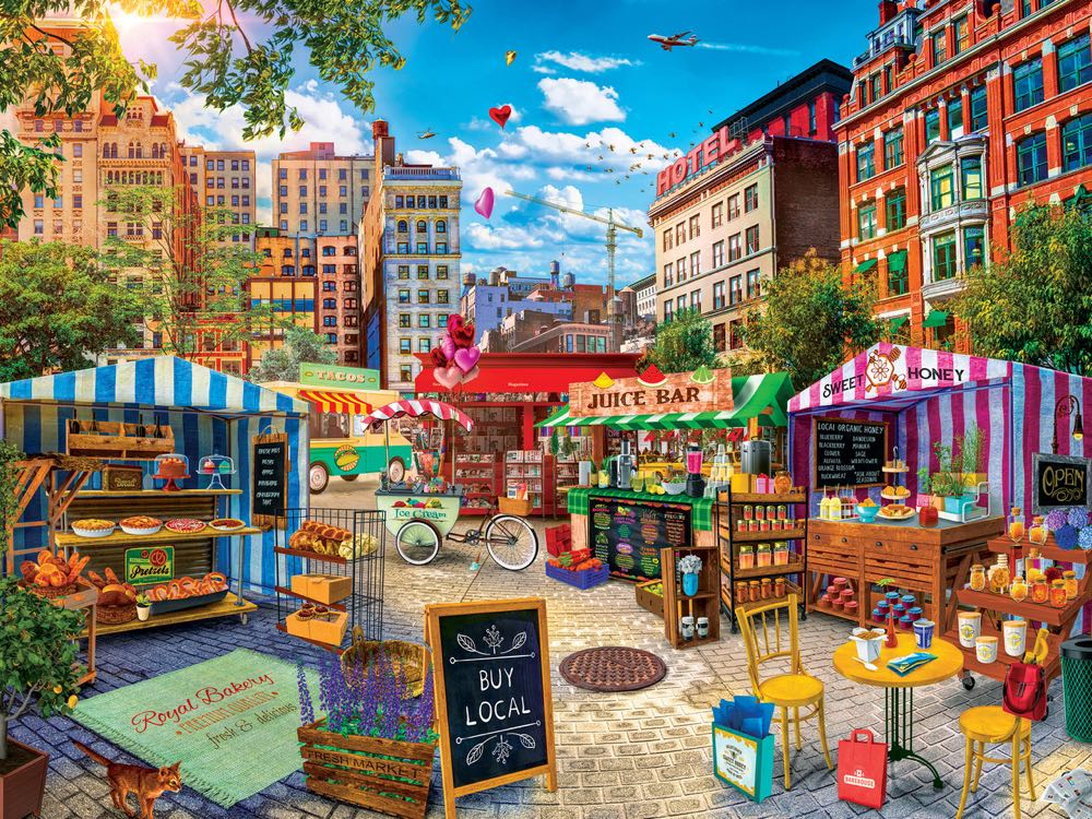 Farmers Market : Buy Local Honey • - MasterPieces puzzle collectible - Main Image 2