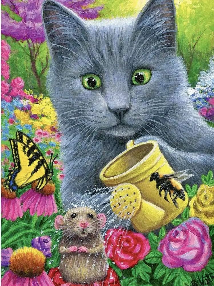 Chillin In Misty’s Garden Annie H  - Bits And Pieces puzzle collectible [Barcode 192949060754] - Main Image 2